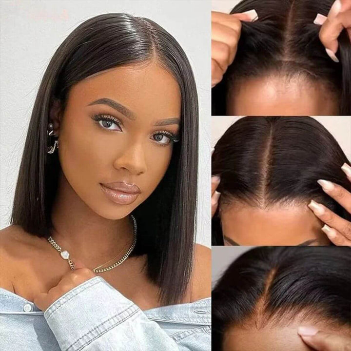 MS CAT HAIR - Premium Straight Bob 5x5 HD Transparent Lace Glueless Wear & Go Wig