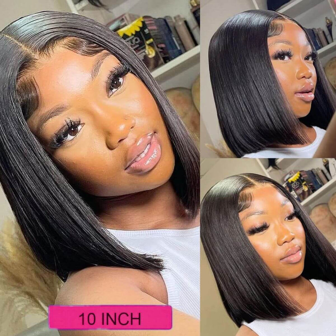 MS CAT HAIR - Premium Straight Bob 5x5 HD Transparent Lace Glueless Wear & Go Wig