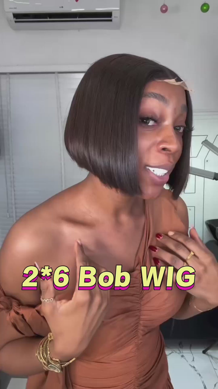 MS CAT HAIR - Premium Straight Bob 5x5 HD Transparent Lace Glueless Wear & Go Wig